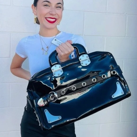 Gucci Romy Satchel Large Black Patent Leather - Picture 2 of 12